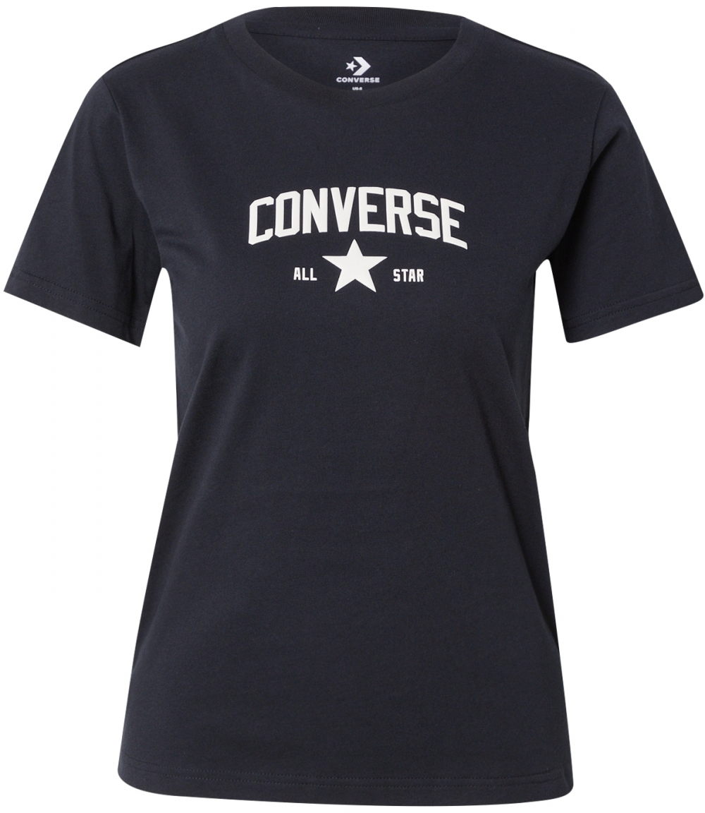 CONVERSE Tričko  čierna / biela
