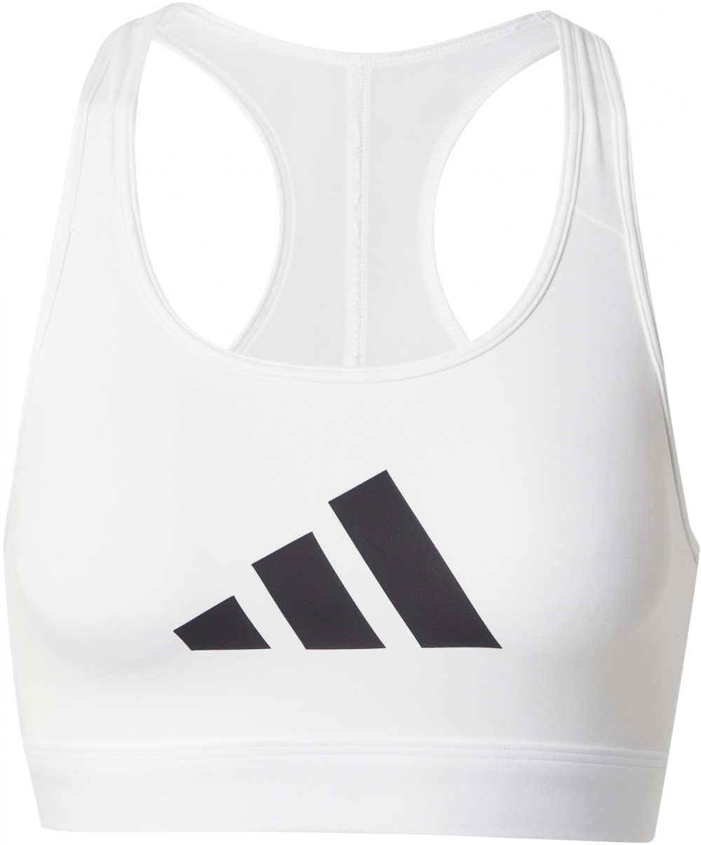 ADIDAS PERFORMANCE Športová podprsenka 'POWER REACT'  čierna / biela