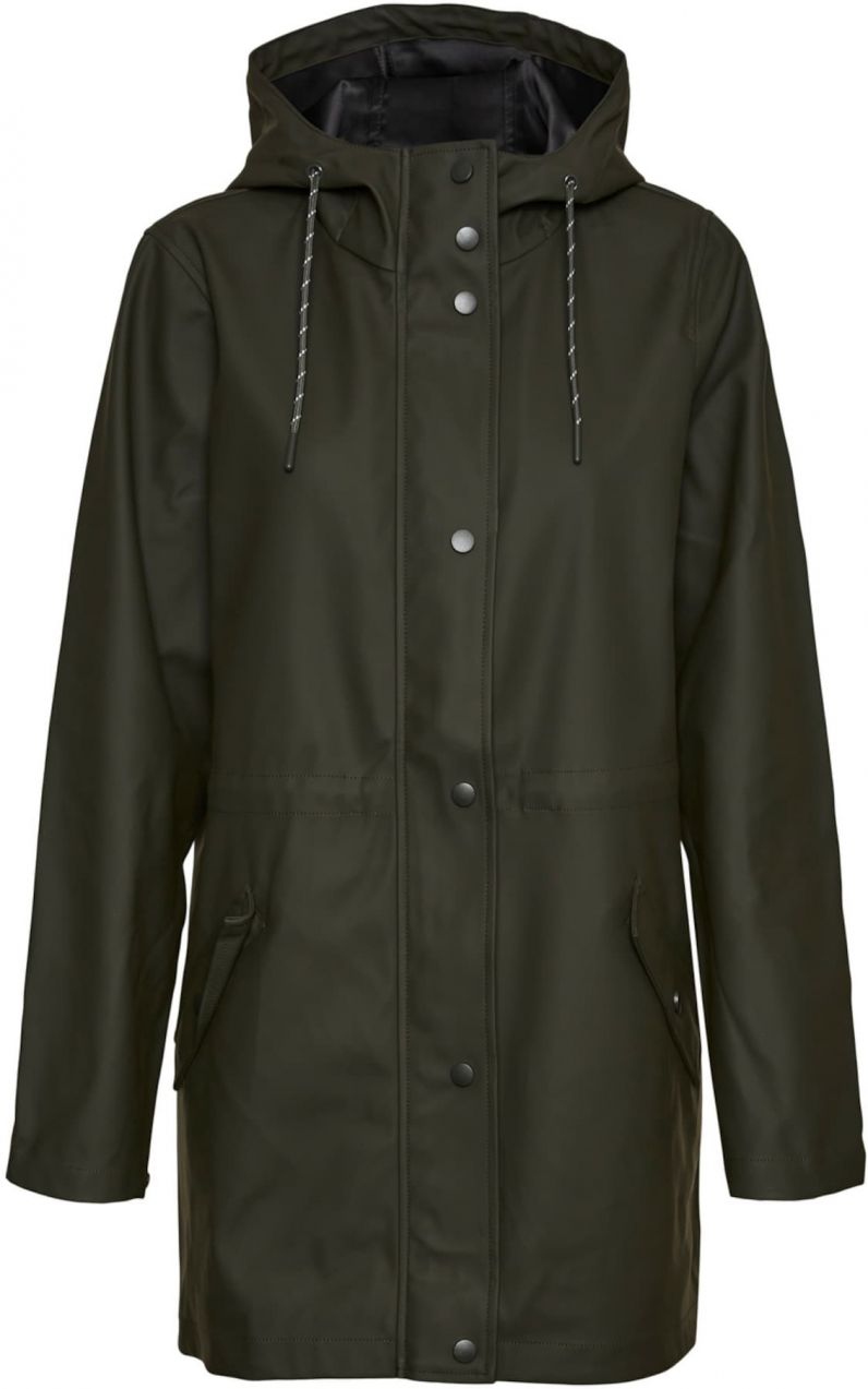 VERO MODA Prechodná bunda  tmavozelená