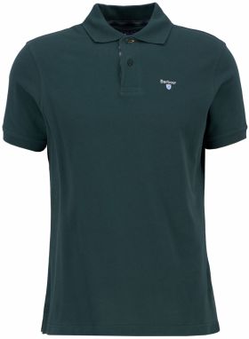 Barbour Tričko  svetlomodrá / tmavozelená / biela