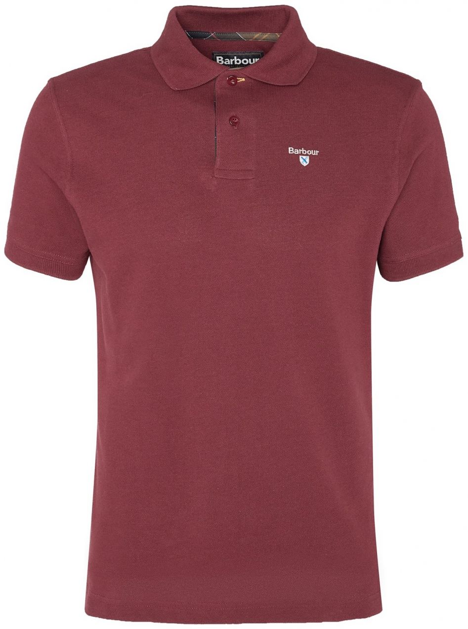 Barbour Tričko  bordová / biela