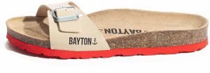 Bayton Šľapky 'ANASTASIA'  krémová / ohnivo červená / čierna