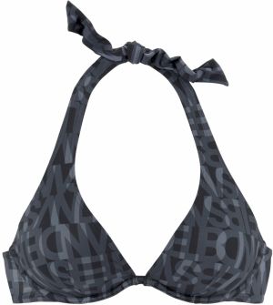 Elbsand Bikinový top  sivá / čierna melírovaná