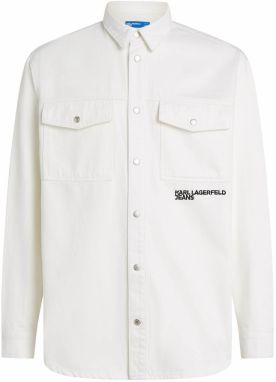 KARL LAGERFELD JEANS Košeľa  modrá / čierna / biela