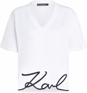 Karl Lagerfeld Tričko  čierna / biela