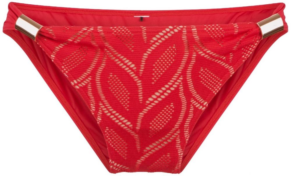 LingaDore Bikinové nohavičky  tmelová / jasne červená