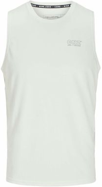 JACK & JONES Tričko 'JCOCnz'  sivá / biela
