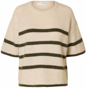 SELECTED FEMME Sveter  tmavohnedá / tmavošedá