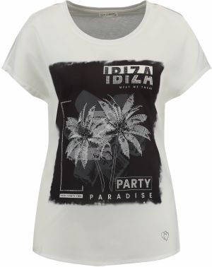 Key Largo Tričko 'Ibiza'  krémová / čierna