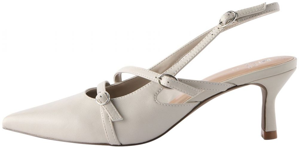 Next Lodičky s otvorenou pätou 'Forever Comfort'  šedobiela