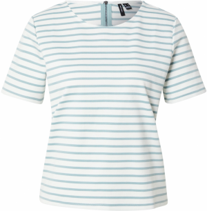 VERO MODA Tričko 'VMABBY'  mätová / biela
