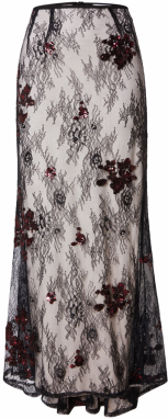 TOPSHOP Sukňa  červená / čierna