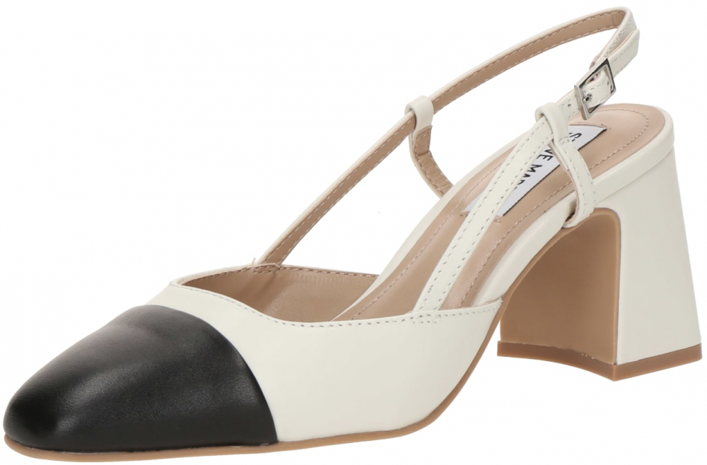 STEVE MADDEN Lodičky s otvorenou pätou 'Zeina'  čierna / biela