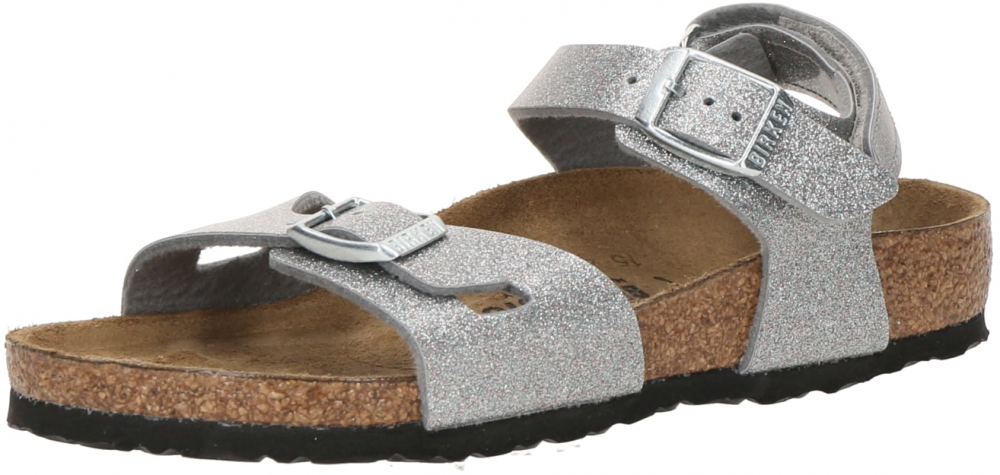 BIRKENSTOCK Otvorená obuv 'Rio'  strieborná