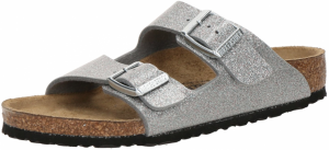 BIRKENSTOCK Otvorená obuv 'Arizona'  strieborná