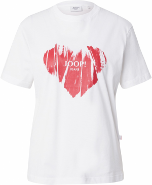 JOOP! Jeans Tričko 'Tessa'  červená / biela