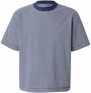 Abercrombie & Fitch Tričko  námornícka modrá / biela