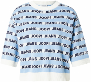 JOOP! Jeans Sveter 'Kolinda'  svetlomodrá / čierna / biela
