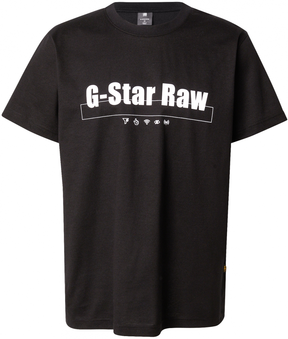 G-STAR Tričko  čierna / biela