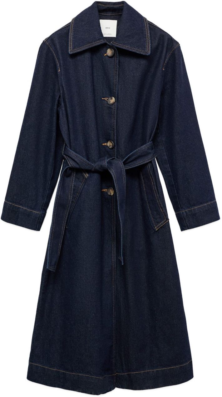 MANGO Prechodný kabát 'Amelia'  modrá denim