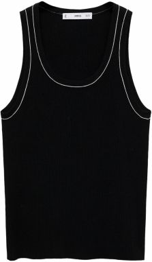 MANGO Top 'SHADOWIN'  čierna / biela