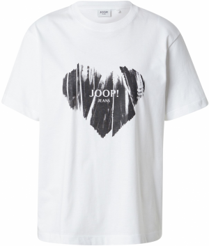 JOOP! Jeans Tričko 'Tessa'  čierna / biela