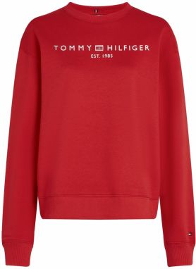 TOMMY HILFIGER Mikina  jasne červená / biela