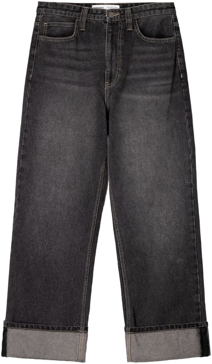 Bershka Džínsy  sivý denim