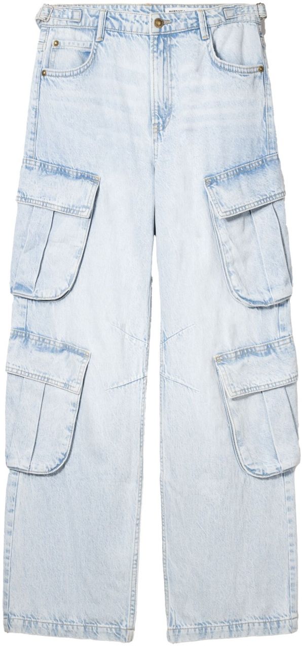 Bershka Džínsy  modrá denim