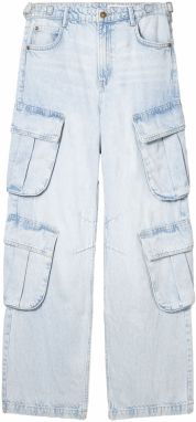Bershka Džínsy  modrá denim
