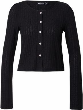 PIECES Kardigán 'PCSOURTNEY'  čierna