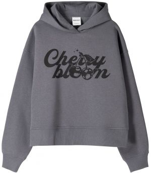 Bershka Mikina  tmavosivá / čierna