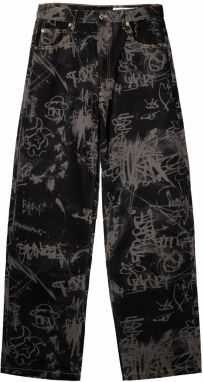 Bershka Džínsy  tmavošedá / antracitová