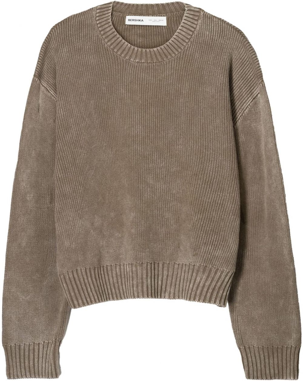 Bershka Mikina  tmavohnedá