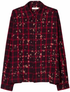 Bershka Košeľa  béžová / červená / čierna