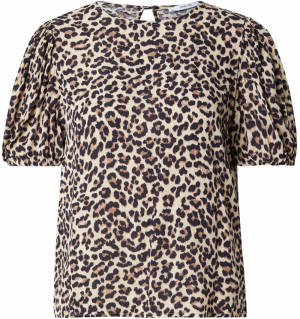 ABOUT YOU Tričko 'Liv'  béžová / čierna