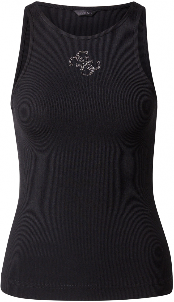 GUESS Top 'Guendalina'  čierna / strieborná