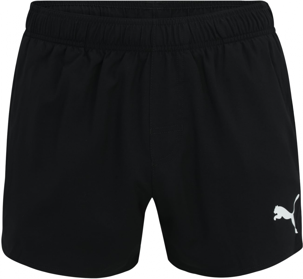 PUMA Plavecké šortky  čierna / biela