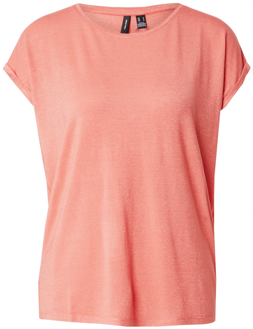 VERO MODA Tričko 'VMLAVA'  pastelovo červená / strieborná