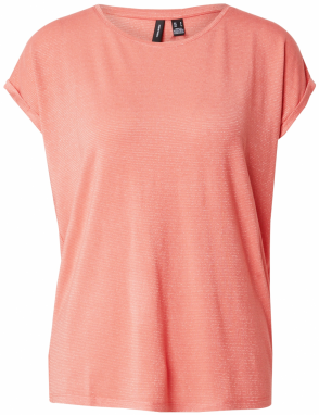 VERO MODA Tričko 'VMLAVA'  pastelovo červená / strieborná