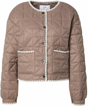 VILA Prechodná bunda  tmavošedá / biela