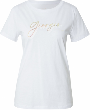 ARMANI EXCHANGE Tričko 'Giorgio'  trstinová / marhuľová / biela