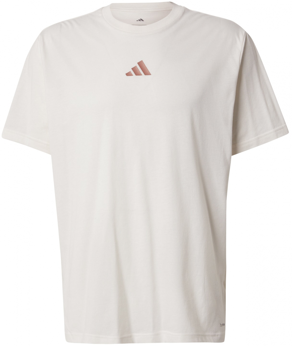 ADIDAS PERFORMANCE Funkčné tričko  hrdzavohnedá / biela ako vlna