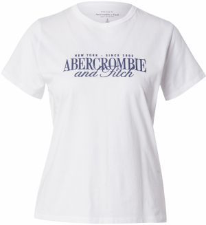 Abercrombie & Fitch Tričko  tmavomodrá / biela