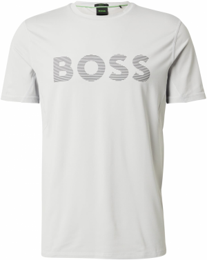 BOSS Funkčné tričko  svetlosivá / čierna