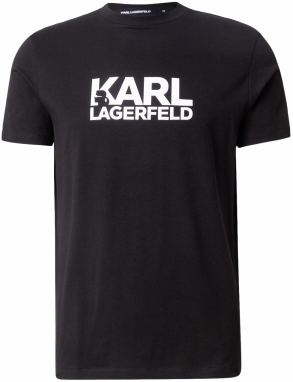 Karl Lagerfeld Tričko  čierna / biela
