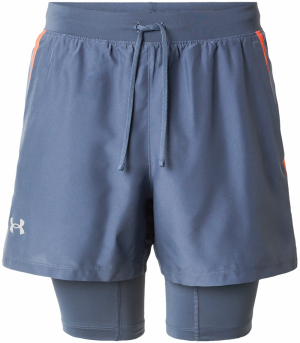 UNDER ARMOUR Športové nohavice 'LAUNCH'  modrá / sivá / oranžová
