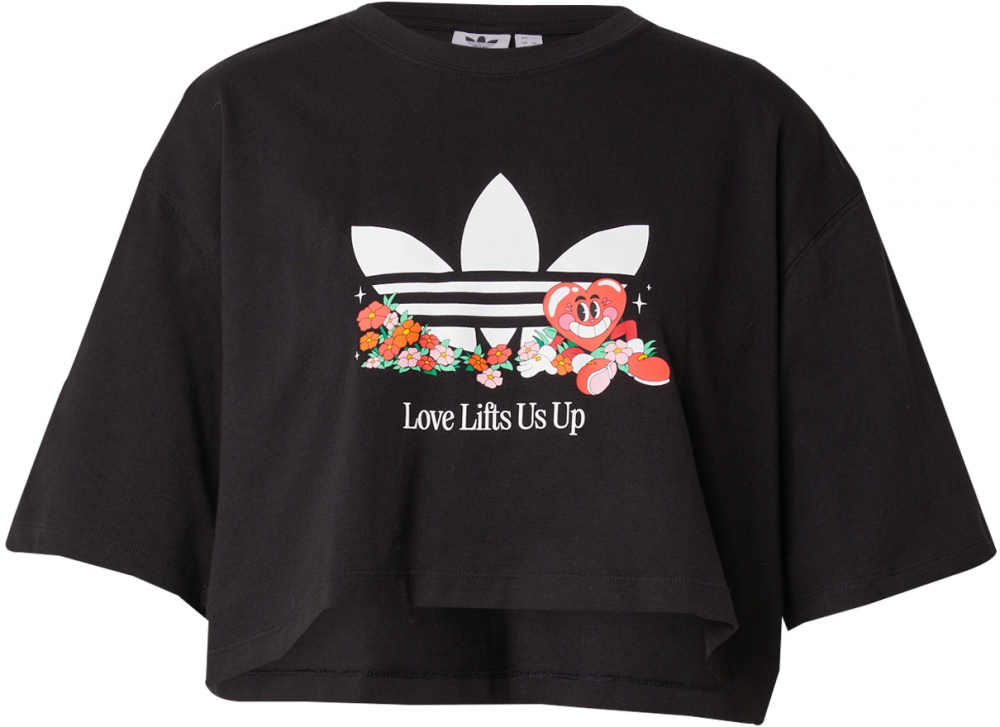 ADIDAS ORIGINALS Tričko 'NELSON'  červená / čierna / šedobiela