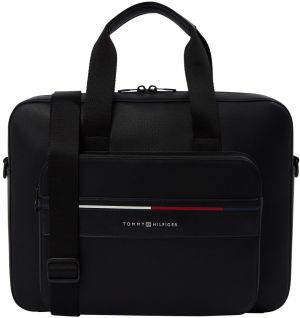 TOMMY HILFIGER Taška na notebook 'FOUNDATION'  červená / čierna / šedobiela