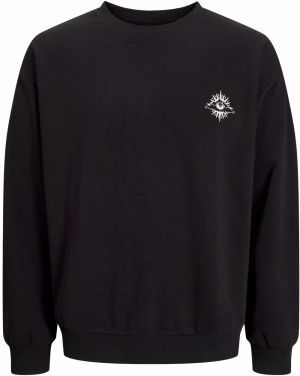JACK & JONES Mikina 'JJJACKIE MYSTIC'  čierna / biela